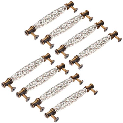 Creatwls 8 Stück Schubladenknöpfe Schrankknöpfe Möbelknöpfe, Zinklegierung Türgriff Retro Stil Schrankgriffe Griffe/Möbelgriffe Bogengriffe Stangengriffe Cover