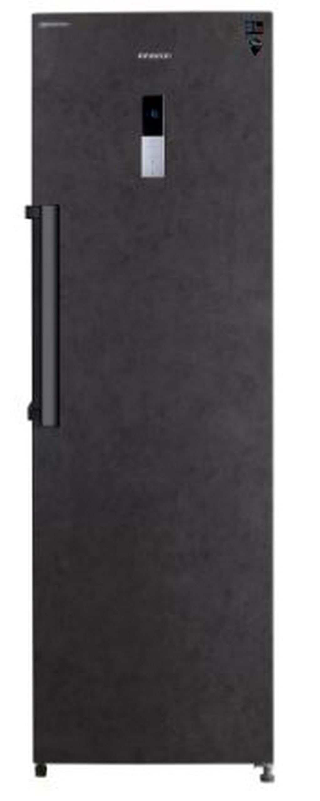 INFINITON Congelador Vertical CV-265L85PEH, 282 L, No Frost, Inverter, Acabado STONE OUTLOOK, Puerta Reversible, Fabricador de hielo manual incorporado, E, Tirador exterior de acero inoxidable