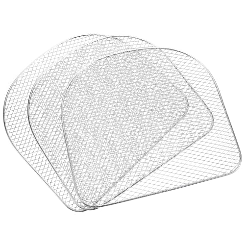 Toyvian Rejilla de Deshidratación para Freidora de Aire, Juego de 3 Piezas de Acero Inoxidable, Accesorio para Horno y Cocina, Compatible Freidoras de Aire, Adecuado para Deshidratar