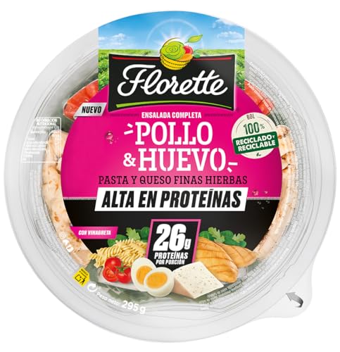 FLORETTE ENSALADA COMPLETA PROTEICA POLLO Y HUEVO, 295 Gramos