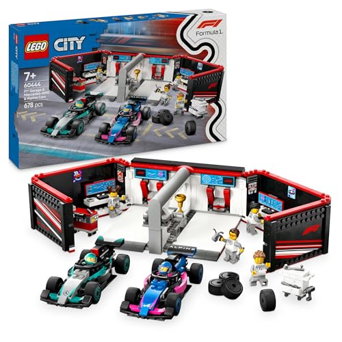 LEGO – Juego de construcción Garaje de F1® con Coches Mercedes-AMG y Alpine Lego City.