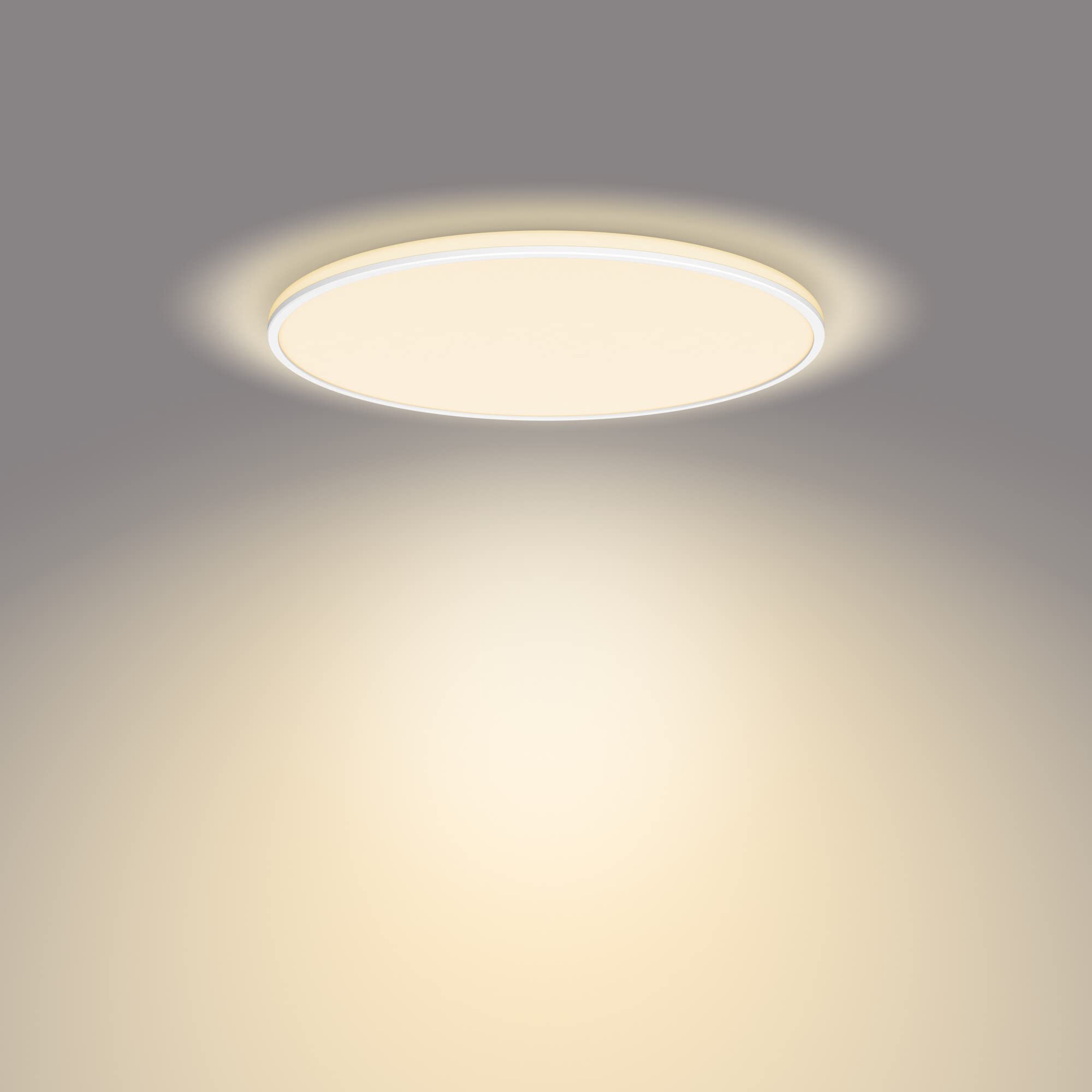 PHILIPS - Plafón Lámpara LED de techo Ozziet Negro 36W 2700K Luz Blanca cálida regulable con 3 ajustes de ambiente