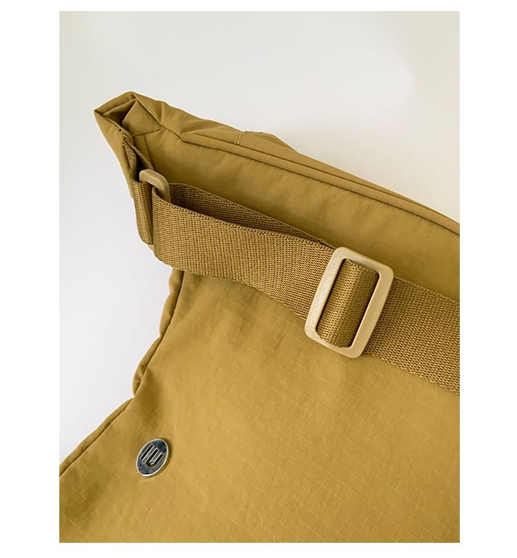 New simple casual messenger bag large capacity solid color versatile shoulder Japanese literature and art student tote bag4