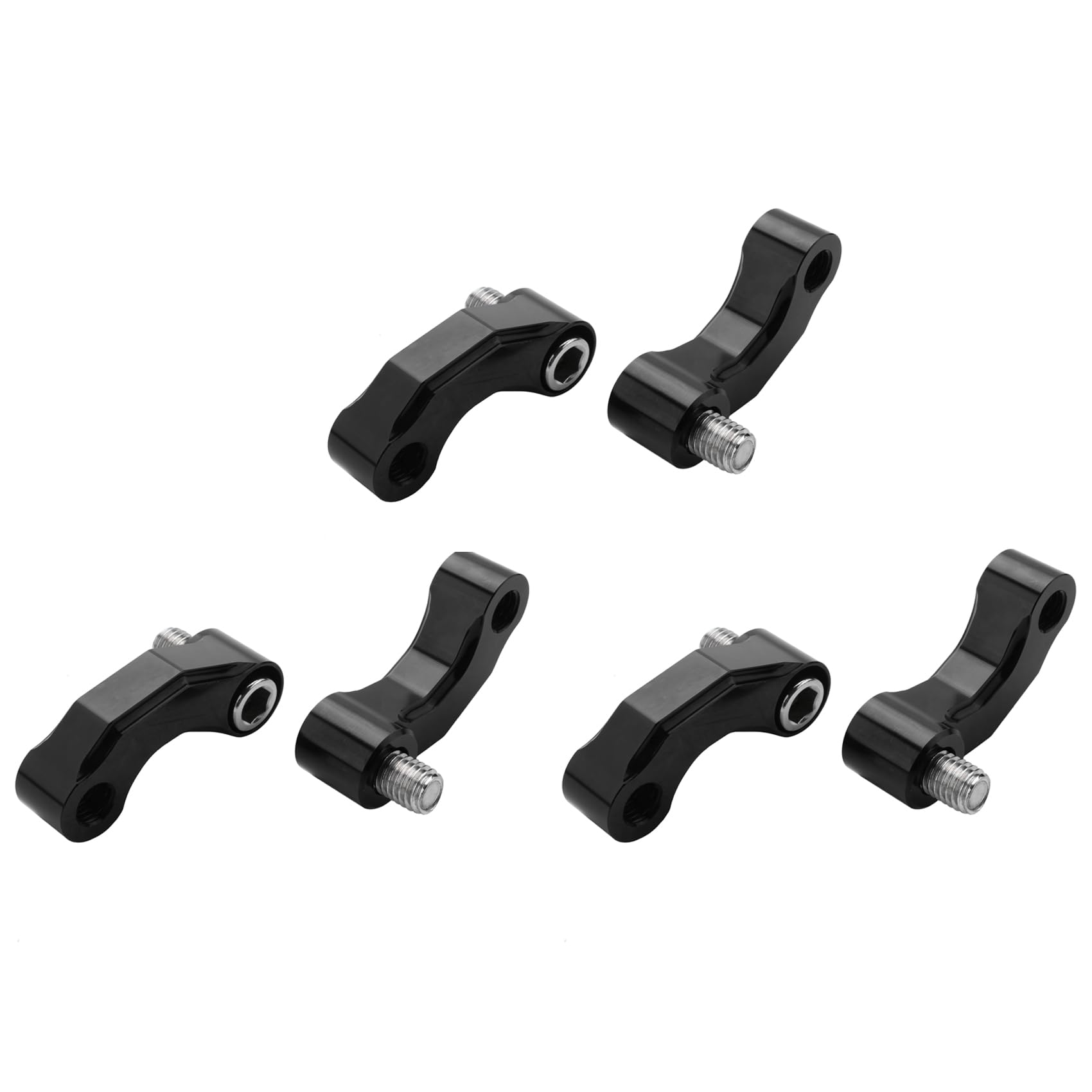 Jnchdghwa Black 6X Mirror Riser Extension Bracket Adapter For R1200gs Lc/Adv 13-18 R Ninet/R1200r Premium Cnc Aluminum Alloy