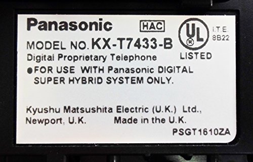 Teléfono Panasonic KX-T7433 Negro miniatura 2