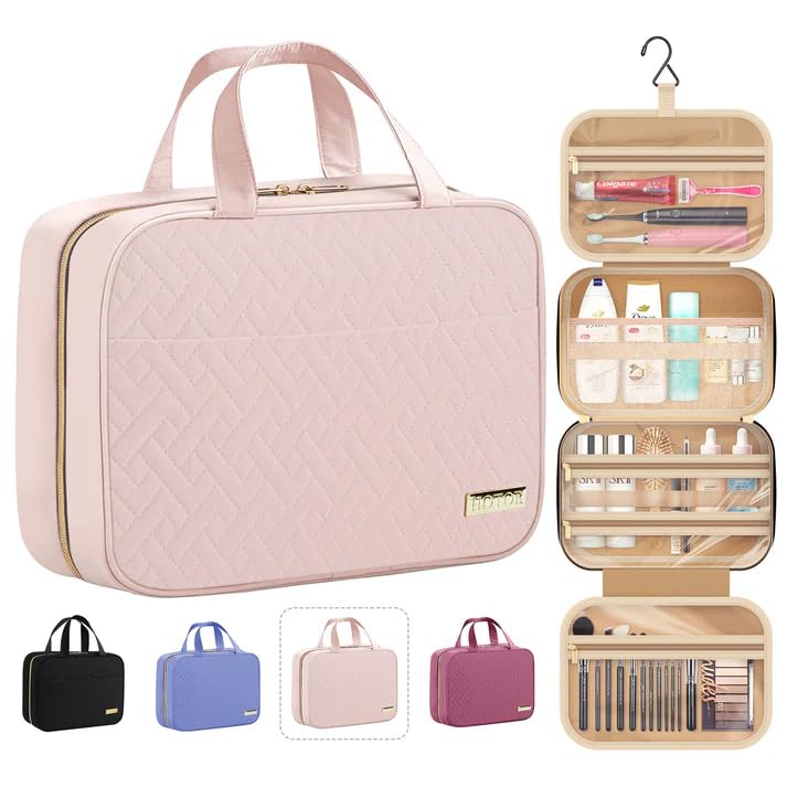 Amazon.com : HOTOR Travel Toiletry Bag - Toiletry Bag w/Hanging Hook ...