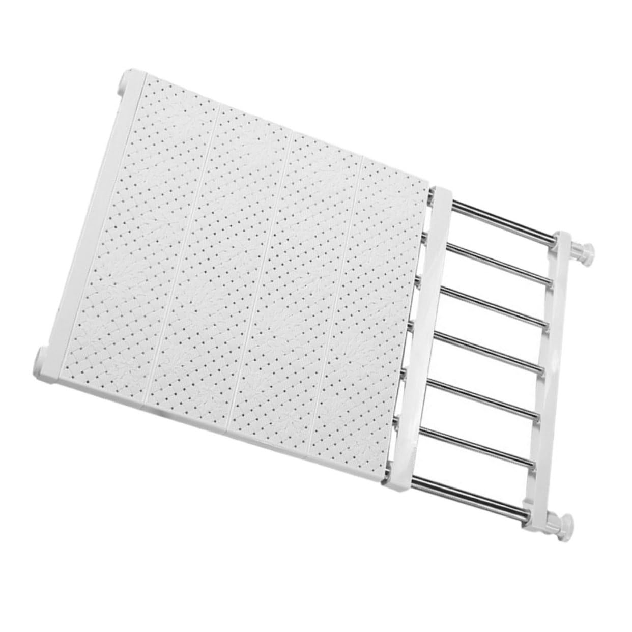 Estante para Armario de Alta Resistencia Bastidor Extensible sin Taladro para Ropa Divisor Multifuncional para Almacenamiento Dormitorio y Armarios Color