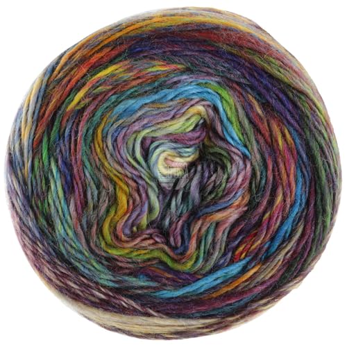 LANA GROSSA Colorissimo | Farbenfrohes Merino-Dochtgarn | Handstrickgarn aus 100% Schurwolle (Merino extrafein) | 100g Wolle zum Stricken & Häkeln | 300m Garn 211 FB 211