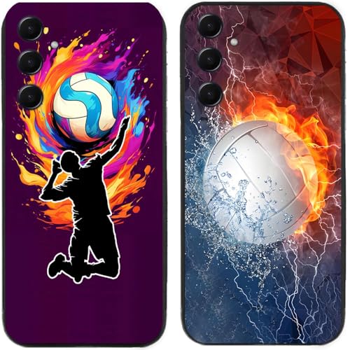 ��g�уP�[�X��P�[�X �K�pSamsung Galaxy S24 Plus / S24+,�N�[���ȃo���[�{�[���͗l�v�����g����TPU�o�b�N�V�F��,2�Z�b�g�r��