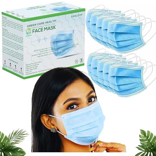 3‑Ply Disposable Face Masks with Reusable Travel Pouch – Surgical,...