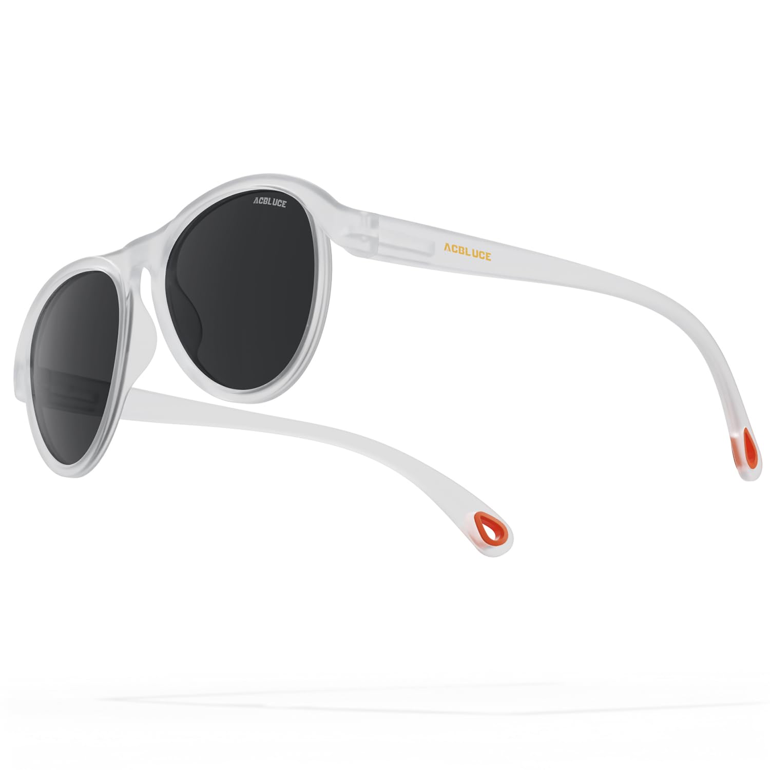 ACBLUCE Kids Sunglasses for Boys Girls Polarized Child Teen Youth Sport Baseball Running Beach Travel Summer Outdoor White Glasses for Ages 7-14
