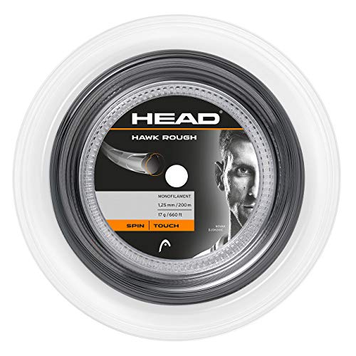 HEAD Unisex – Erwachsene Hawk Rough Rolle 120 Tennis-Saite, Anthracite, 17