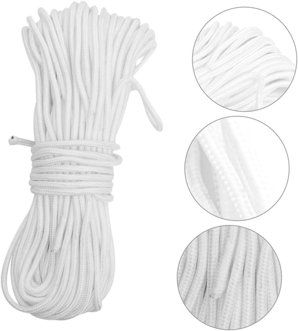 2Rolls Heavy Duty Nylon Rope Braided Utility Cord for Camping Fishing and Clothesline Versatile Outdoor Activities Stylish and Strong Design