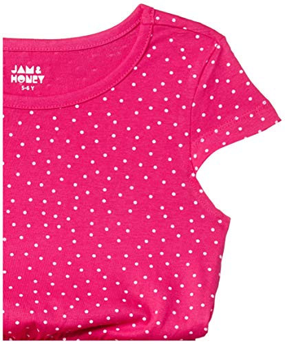 Image of Amazon Brand - Jam & Honey Cotton Girls' Dresses & Jumpsuits Knee-Length Casual Dress