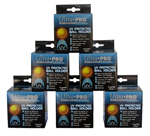 6 Ultra Pro Square Baseball Display Holder w/Stand UV Protection New Lot Set