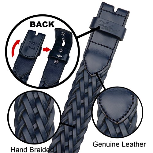 Falari Full Grain Braided Belt Strap Without Buckle 34mm Strap Fit 35mm Buckle 80074