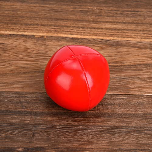 aqxreight 3 Pcs PU Juggling Balls Clown Children's Sports Juggle Set for Beginners and Professionals (Red)