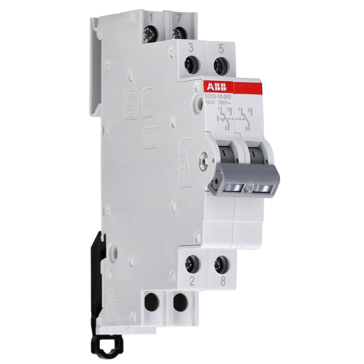 ABB E213-16-002 Wechselschalter - 16 A 250V AC 2W Modularer Umschalter | DIN-Hutschiene Einbaugeraet, Modulares Design fuer System-pro-M-compact,9mm Modulbreite 2CCA703045R0001