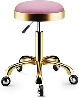 Stool Chair Beauty Stool Swivel Stool Rolling Stool, Comfortable Stool On Wheels with Pu Seat, Salon Spa Chair Stool Rotating Hydraulic Metal Stool with SGS Rod for Salon, Massage, Clinic The New