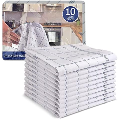 BARBONS 10 er Geschirrtücher Baumwolle Küchentücher Geschirrhandtücher Cover
