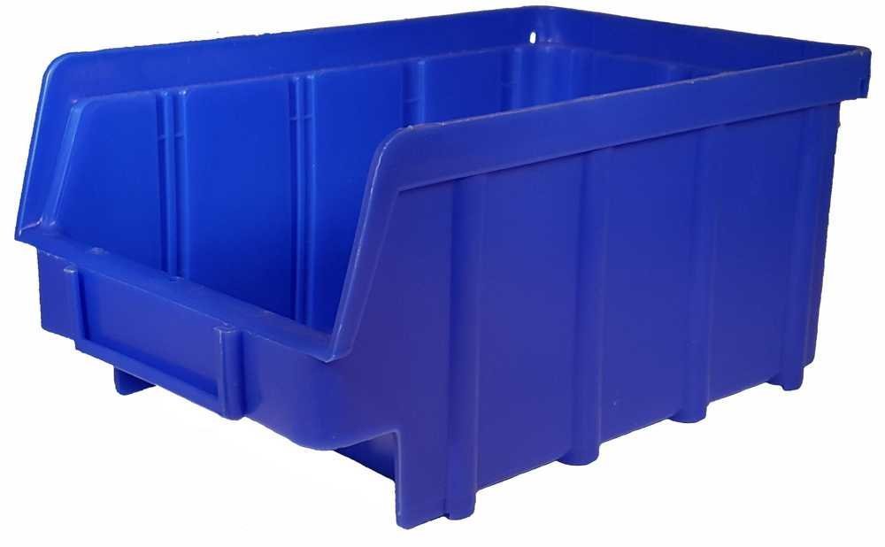80 scatole impilabili – Blu – Misura 2 (102 x 167 x 76 mm) – Impilabili | Scatola per scaffali | Scatola di immagazzinamento | Scatole impilabili