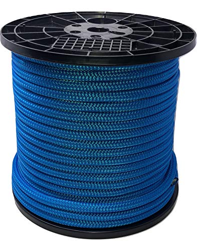 5/8 Inch by 300 Feet Blue Double Braid Nylon Rope