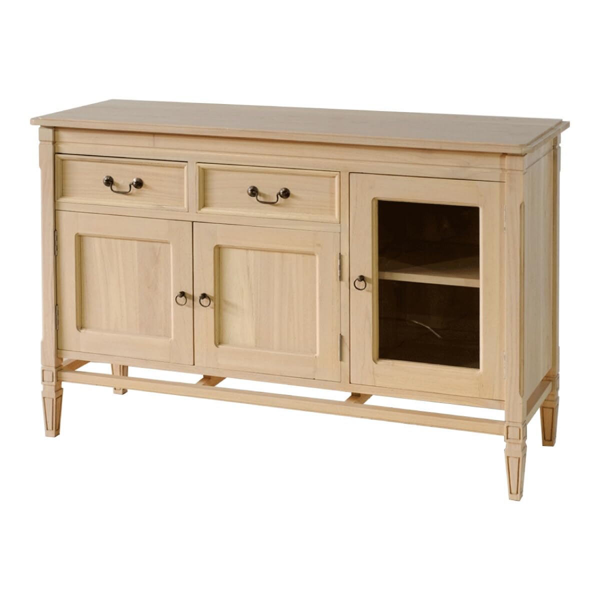 美品！キャビネット 天然木 お値下げ不可 アンティーク調 （Amazon.co  