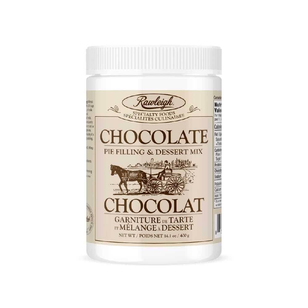 Rawleigh Chocolate Pie Filling & Dessert Mix: 14.1 oz / 400g - Pack of 1, Instant Dessert Mix, Gluten Free, No MSG, Kosher, Vegetarian
