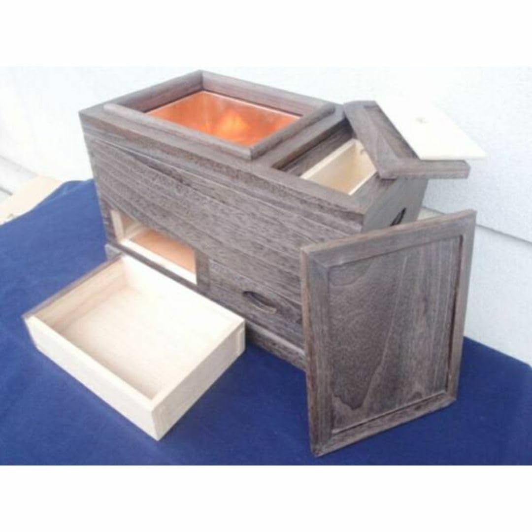 Amazon.co.jp: 51巾 焼桐の豆火鉢 長火鉢 囲炉裏 検/鉄瓶 : DIY・工具 