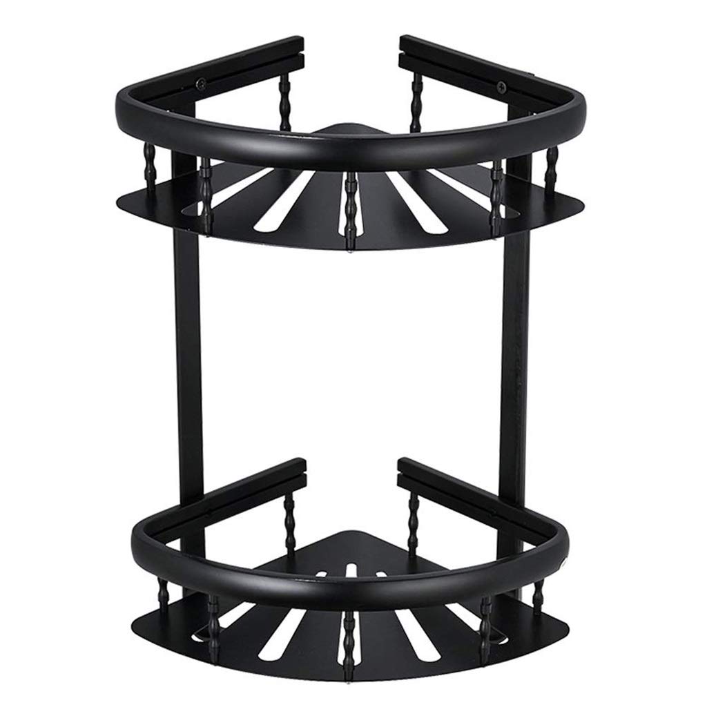 GFAZXDS Bathroom Storage Bathroom Shelf Durable Aluminum 2 Tiers Shower Shelf Kitchen Storage Basket Corner Shelves Shower Caddy