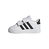adidas Unisex – Bimbi 0-24 Grand Court Lifestyle Hook and Loop Shoes, Cloud White ,  Core Black ,  Core Black, 26 1, 2 EU