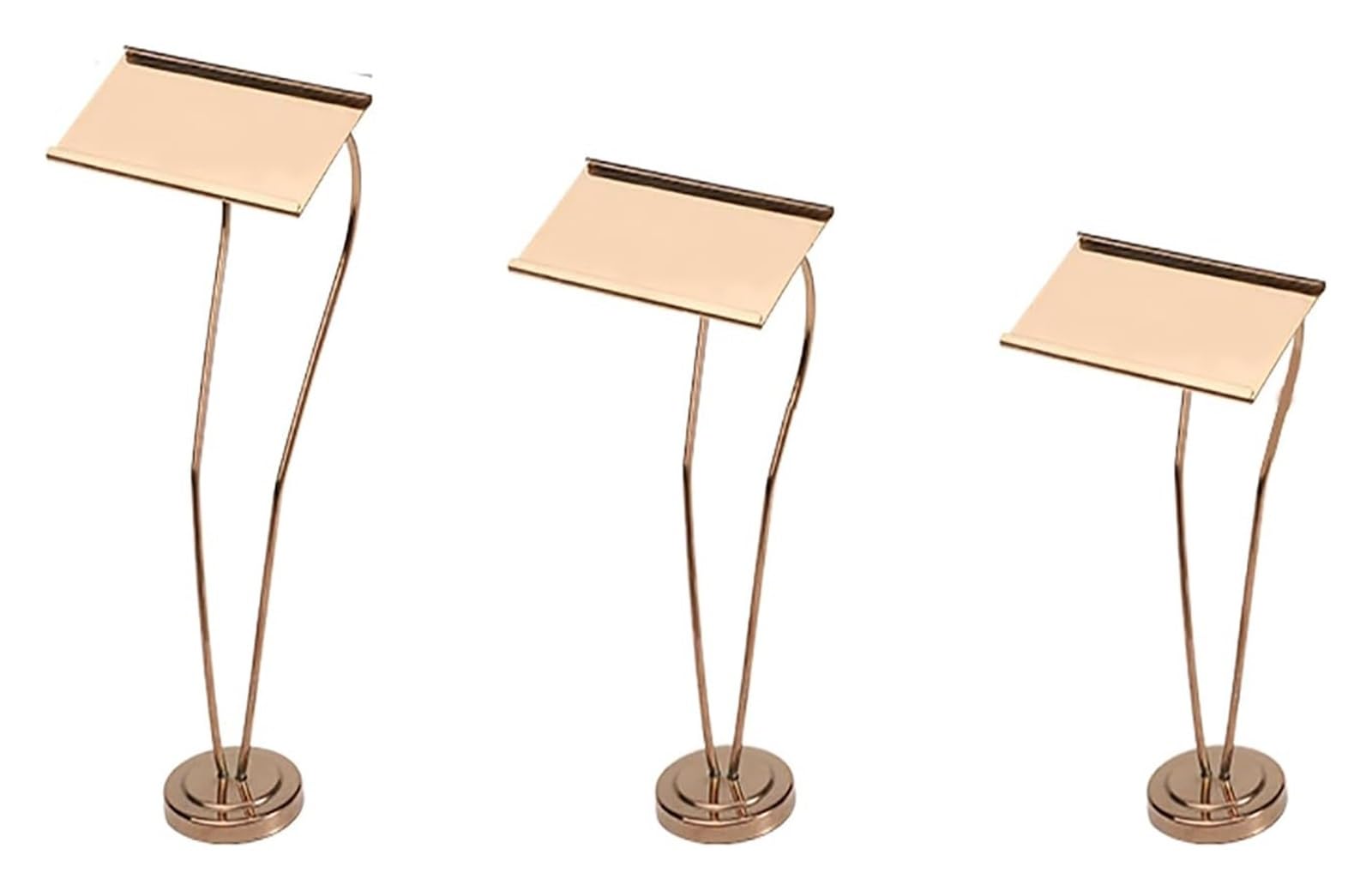 Titular de la señal, Soporte for Carteles con Clip for exhibición de, 2 Piezas, Soporte for menús, Acero Inoxidable, for Nombres Platos Postre, limpiable y Reutilizable(Pink,21CM)