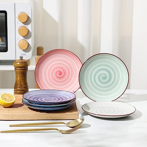 Selamica-Ceramic-Dessert-Plates-Set-of-6-Small-Salad-Plates-6-Inch-Appetizer-Plates-for-Kitchen-Small-Dinner-PlatesDishes-for-Cake-Snacks-Side-Dish-Microwave-Dishwasher-Safe-Gradient-Color Selamica Ceramic Dessert Plates Set of 6 Small Salad Plates 6 Inch Appetizer Plates for Kitchen Small Dinner PlatesDishes for Cake Snacks Side Dish Microwave Dishwasher Safe Gradient Color
