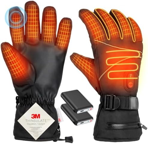 （05:00時点） 電熱グローブ 【2025年冬・16000mAhバッテリー付き】 電熱手袋 ヒーター手袋 バイク用 65℃最高温度 3Mシンサレート 電気手袋 メンズ レディース DC給電 3段階温度調節 防寒グローブ スマホ対応 タッチパネル 滑り止め 裏起毛 登山 除雪 (ブラック, L)