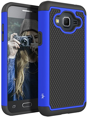 LK Case for J3, Express Prime, Amp Prime, [Shock Absorption] Hybrid Armor Defender Protective Case Cover for Samsung Galaxy J3 / Express Prime/Amp Prime (Blue)