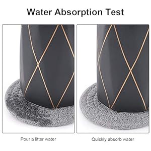 Accmor Braided Coasters for Drinks, 6 Packs Round Handmade Fabric Woven Desk Coasters, Absorbent Cotton Cup Coasters Heat-Resistant Hot Pads Mats for Kitchen Dining Table Protection Accmor Braided Coasters for Drinks 6 Packs Round Handmade Fabric Woven Desk Coasters Absorbent Cotton Cup Coasters Heat Resistant Hot Pads Mats for Kitchen Dining Table Protection