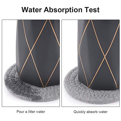 Accmor-Braided-Coasters-for-Drinks-6-Packs-Round-Handmade-Fabric-Woven-Desk-Coasters-Absorbent-Cotton-Cup-Coasters-Heat-Resistant-Hot-Pads-Mats-for-Kitchen-Dining-Table-Protection Accmor Braided Coasters for Drinks 6 Packs Round Handmade Fabric Woven Desk Coasters Absorbent Cotton Cup Coasters Heat Resistant Hot Pads Mats for Kitchen Dining Table Protection