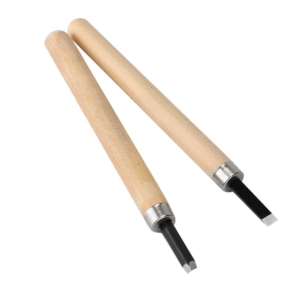 4pcs Scalpelli per Legno, Coltello da Intaglio del Legno Strumenti di Intaglio del Timbro di Gomma 3#