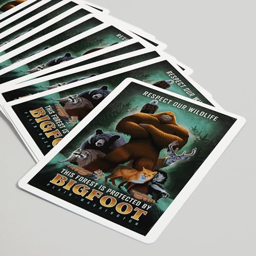 Lantern Press Cartas Póker Bosque Bigfoot 52 naipes miniatura 5