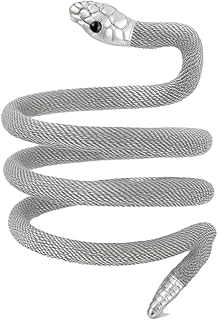 خلخال مرن ملفوف على شكل ثعبان، مجوهرات معدنية متعددة الاستخدامات، تصميم ثعبان ذهبي اللون، سلك قابل للتعديل من ذا باك