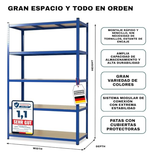 Estantería de carga pesada con sistema de encaje y estructura modular independiente 3