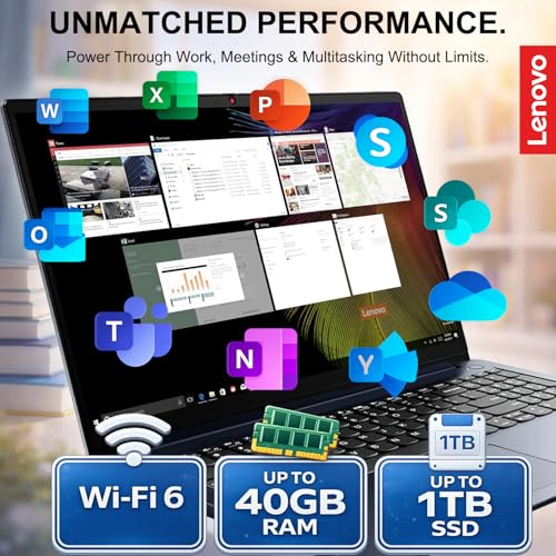 Image of Lenovo IdeaPad 1i 15.6 inch FHD Touchscreen Laptop, Powerful 13th Gen Intel Core i5-1335U 10-Core Processor(Up to 4.6GHz), 24GB RAM, 512GB SSD, Wi-Fi 6, Dolby Audio, Windows 11, WOWPC Recovery USB Bundle