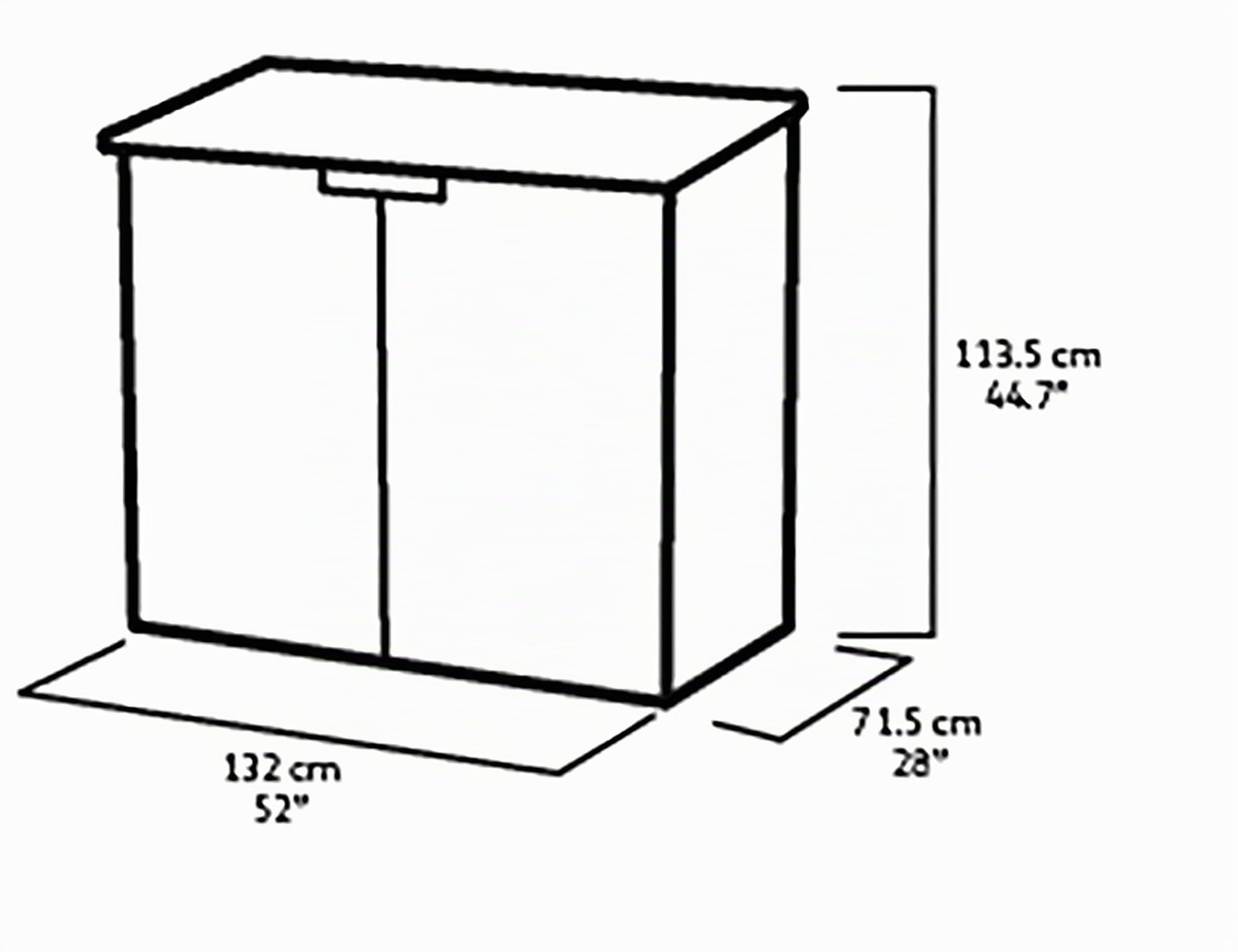 Keter Store it Out Nova Gartenschuppen für den Außenbereich, 132 x 71,5 x 113,5 cm, hellgrau mit dunkelgrauem Deckel