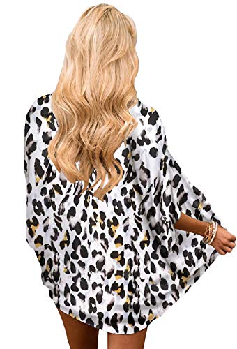 Image of CASURESS Women's Cardigan-Sheer Kimono Loose Summer Floral Print Cover Ups