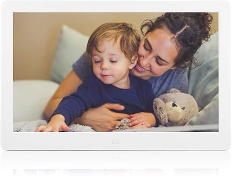 Mugast Digitaler Bilderrahmen Zoll 1080P Digitaler Bilderrahmen mit hochauflAsendem eingebautem Mikrofon Funktion von MusikVideo PlayerWeckerKalender EU WeiAY Mugast Digitaler Bilderrahmen Zoll 1080P Digitaler Bilderrahmen mit hochauflAsendem eingebautem Mikrofon Funktion von MusikVideo PlayerWeckerKalender EU WeiAY