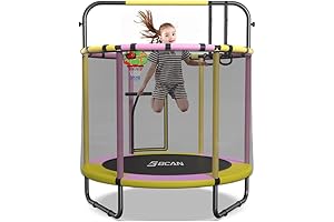 BCAN Kids Trampoline with Enclosure Net - 5FT Mini Trampoline for Ages...