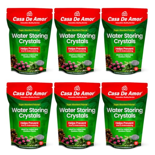 Image of Casa De Amor Water Storing Crystals | Water Retaining Super Absorbent Polymer for Plant, Soil Mixing and Hydroponics Gardening, Lucky Bamboo Plant (1500 gm)