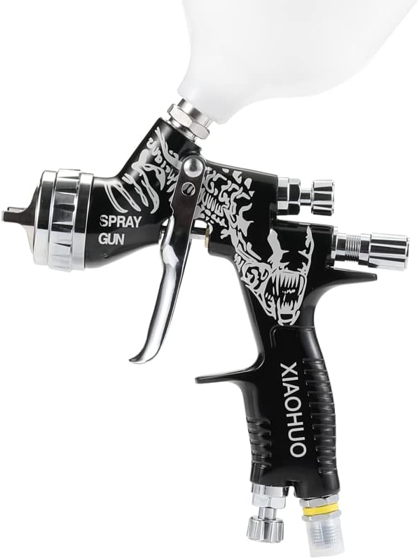 Miniatura 4 de Automotriz Reacabado Spralien Reborn Black Spray Gun PRO LITE TE20 1.3tip 20.3 fl oz Copa