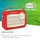 TechniSat Transita 130 - portables DAB+/UKW-Retroradio mit UKW Frequenzregler (Bluetooth-Audiostreaming, USB, Dot-Matrix LC-Display, Akku für bis zu 24 Stunden, Tragegriff, Kunstleder-Gehäuse) rot