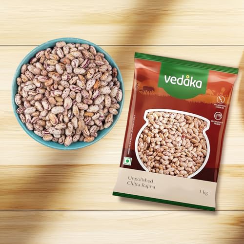 Image of Amazon Brand - Vedaka Unpolished Chitra Rajma | 1 Kg | Premium Chitra Rajma